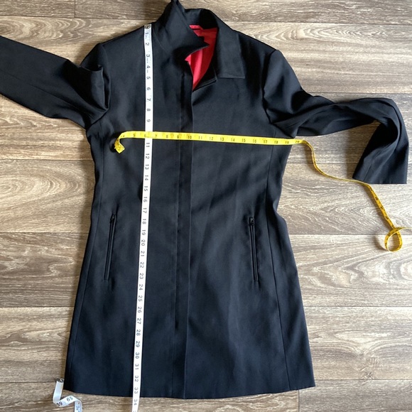 Slates Janet Howard Black Lightweight Overcoat Trench Size Small - Picture 11 of 11